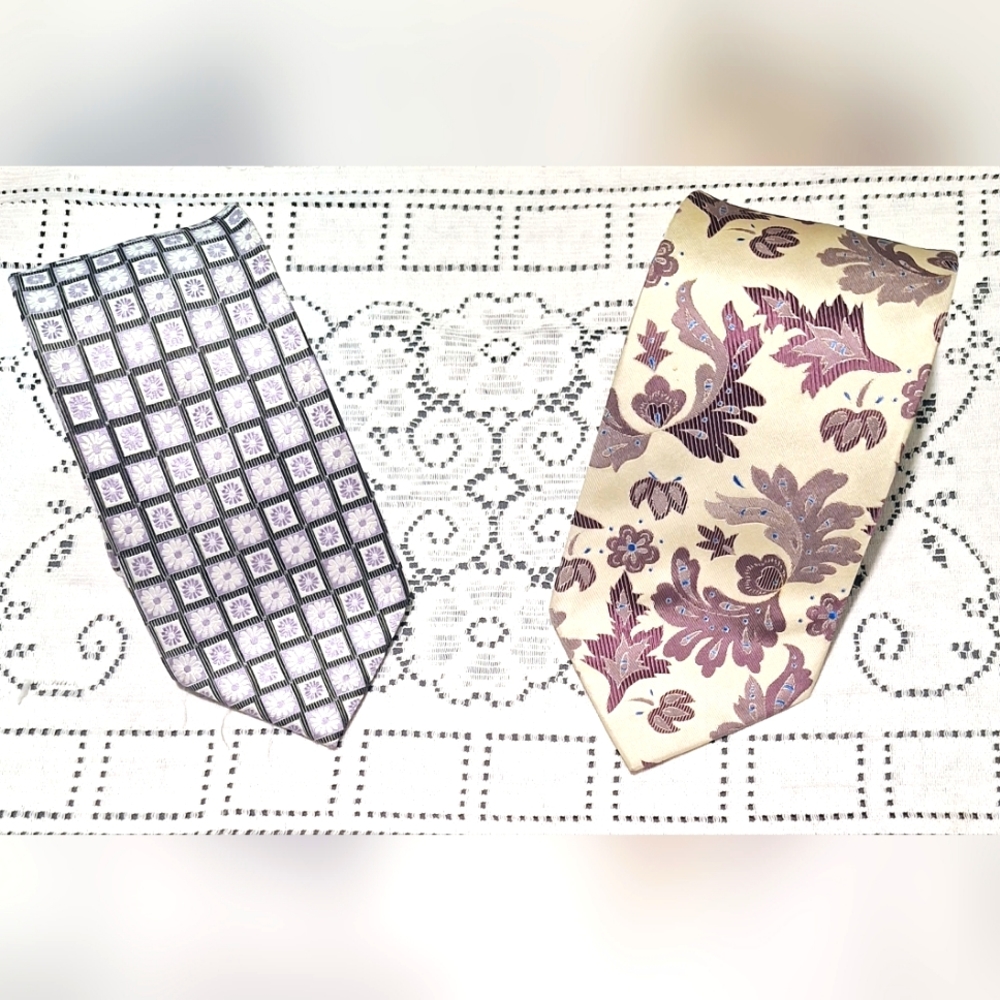 2 Gorgeous All Silk Handmade Ties, Tango and Collection by Tango.